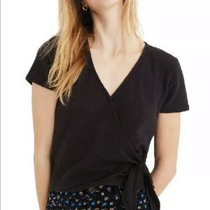 NWT Madewell Texture and Thread Wrap Tie Top S